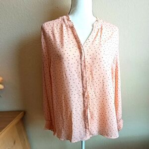 Elle long sleeve button down blouse Size XL